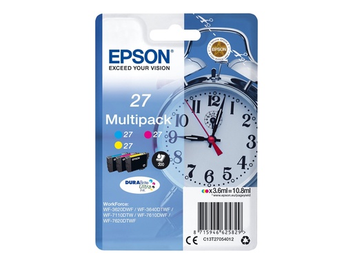 [EPST270540] EPSON Multipack Réveil Encre 3 couleurs N027-10,8ml