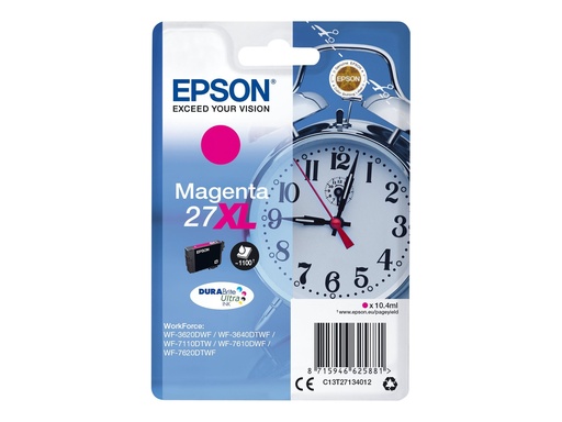 [EPST271340] EPSON Cartouche Réveil 27XL Encre Durabrite Magenta XL 10,4ml