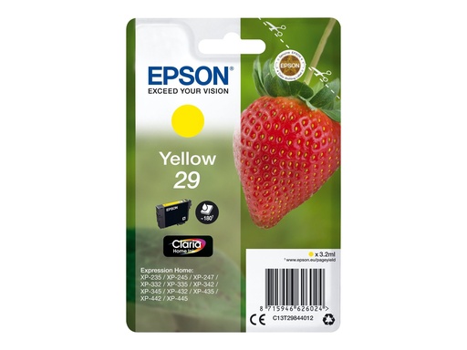 [EPST298440] EPSON Cartouche Fraise 29 Encre Claria Home Jaune 3,2ml