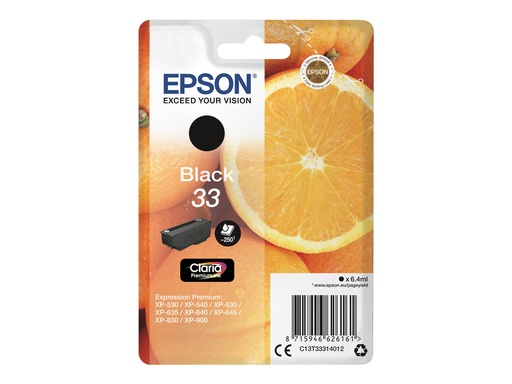 [2666540] EPSON 4LB Singlepack Black 33 Claria
