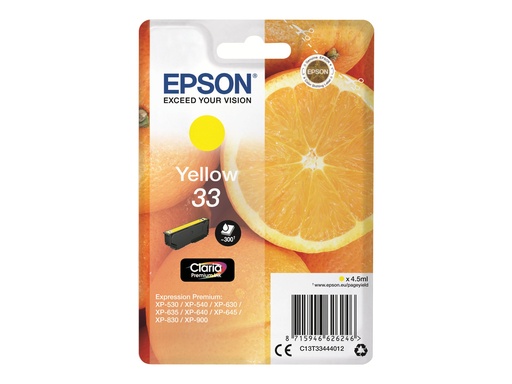 [2666548] EPSON 3LB Singlepack Yellow 33 Claria