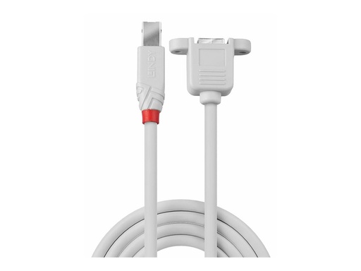 [LINCAB31801] Rallonge USB 2.0 type B/B, gris clair, 1m