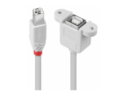 [LINCAB31800] Rallonge USB 2.0 type B/B, gris clair, 0.5m