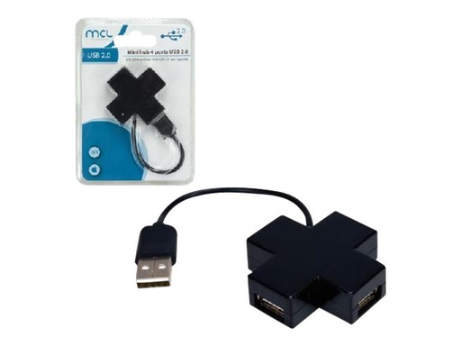 [2716369] MCL Mini hub 4 ports USB 2.0 - Noir