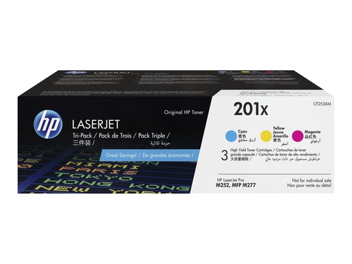 [2719532] HP 201X LaserJet Toner Cartouches CMY 3p