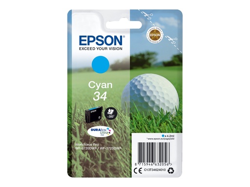 [2775506] EPSON 2LB Singlepack Cyan 34 Ink