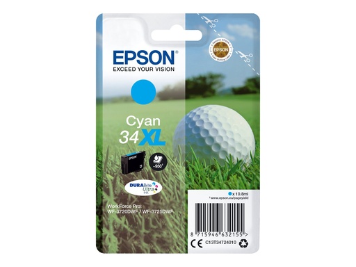 [EPST347240] EPSON Cartouche Golf 34XL Encre Durabrite Cyan 10,8ml