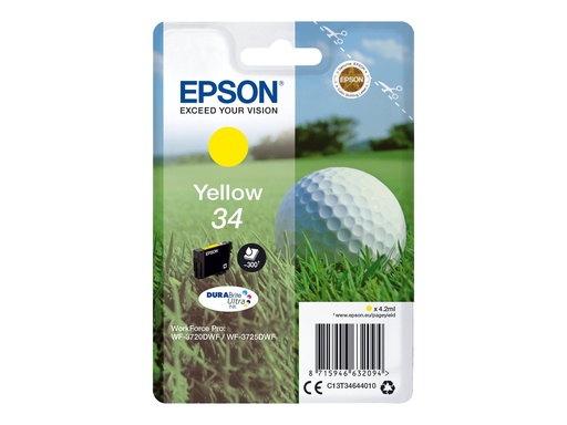 [2782998] EPSON 2LB 34 Ink Yellow 4.2ml w/s
