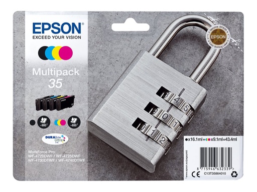 [EPST358640] EPSON Multipack 35 Encres DURABrite Ultra N, C, M, J 43,4ml