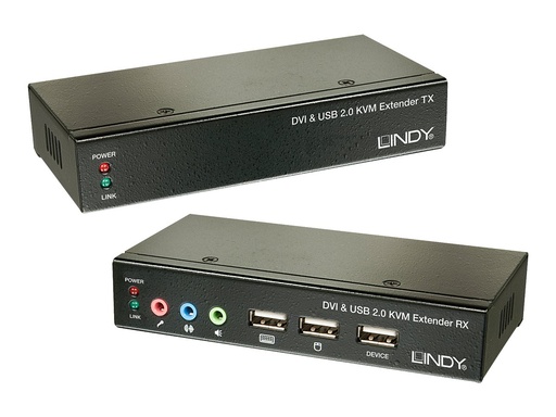 [LINAVI39377] Extender KVM Cat.6 DVI-D Single Link, USB & Audio, 50m