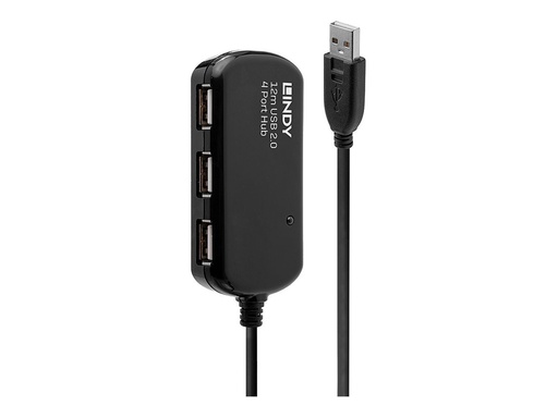 [LINCAB42783] Rallonge active USB 2.0 Pro avec Hub 4 ports, 12m