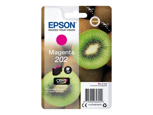 [EPST02F340] EPSON Cartouche Kiwi 202 Encre Claria Premium Magenta 4,1ml