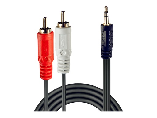 [LINCAB35680] C ble audio Premium 2 x RCA (Cinch) m le vers jack 3,5mm m le, 1m