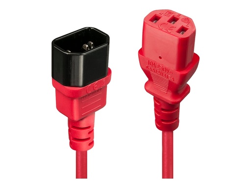 [LINCAB30477] Rallonge SECTEU IEC, rouge, 1m