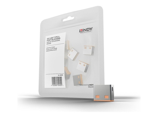 [LINACC40463] Bloqueurs de ports USB, 10 pièces, Orange