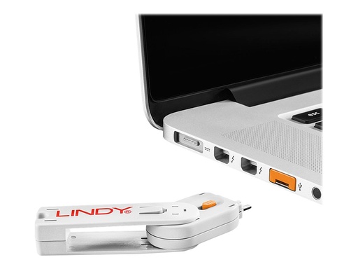 [LINACC40453] Clé USB et 4 bloqueurs de ports USB, Orange