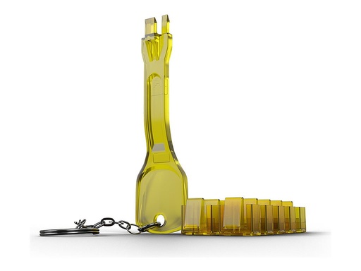 [LINACC40482] Verrous de ports RJ45 (10 pièces) avec clé, jaune