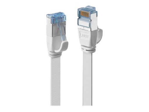 [LINCAB47544] C ble réseau Plat Blanc Cat.6A U/FTP, 5m
