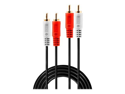 [LINCAB35660] C ble audio Premium 2x RCA m le vers 2x RCA m le, 1m