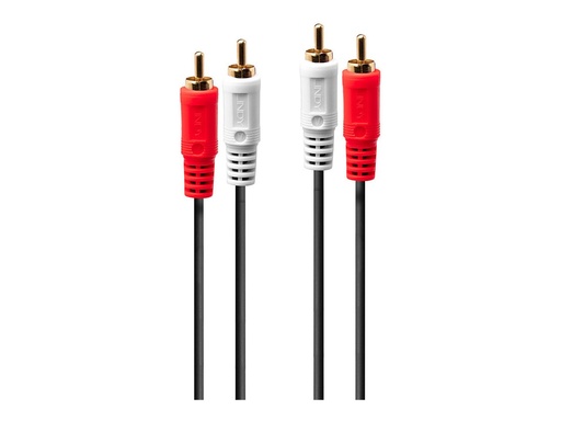 [LINCAB35666] C ble audio Premium 2x RCA m le vers 2x RCA m le, 20m