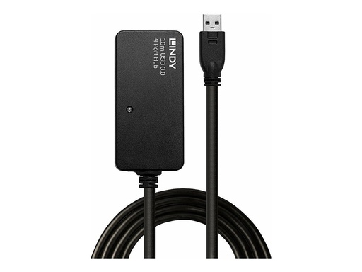 [LINCAB43159] Rallonge active USB 3.0, 10m AVEC hUB 4 ports