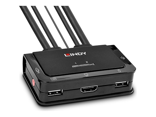 [LINAVI42340] Switch KVM 2 ports HDMI 4K30, USB 2.0 & audio, c bles intégrés