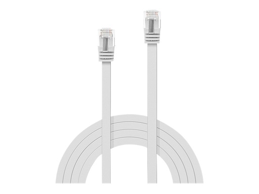 [LINCAB47504] C ble réseau Plat Blanc Cat.6 U/UTP, 5m