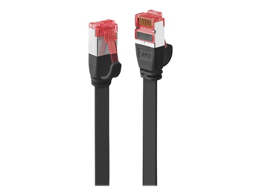 [LINCAB47575] C ble réseau Plat Noir Cat.6A U/FTP, 10m
