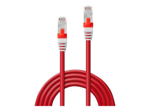 [LINCAB45384] LINDY S/FTP Cat.6A Cable Red 0.5m