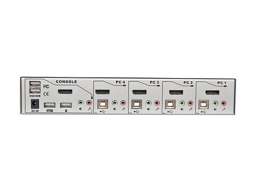 [LINAVI39305] Switch KVM DisplayPort 1.2, USB 2.0 & audio, 4 ports