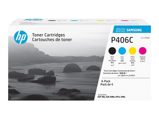 [2938828] SAMSUNG CLT-P406C/ELS 4-pk CYMK Toner