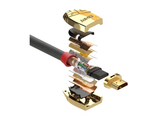 [LINCAB37863] C ble HDMI High Speed, Gold Line, 3m