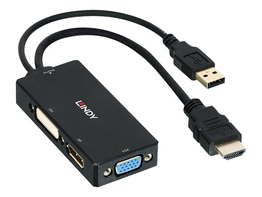 [LINAVI38182] Convertisseur HDMI vers DisplayPort, DVI & VGA