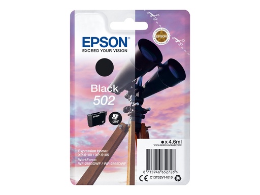 [3017377] EPSON 4LB Singlepack Black 502 Ink w/s