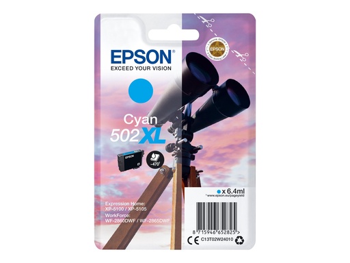 [3017383] EPSON 1LB Singlepack Cyan 502XL Ink w/s