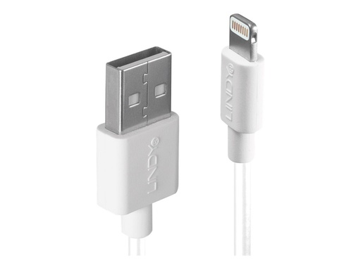 [LINCAB31325] C ble USB Type A vers Lightning, Blanc, 0.5m