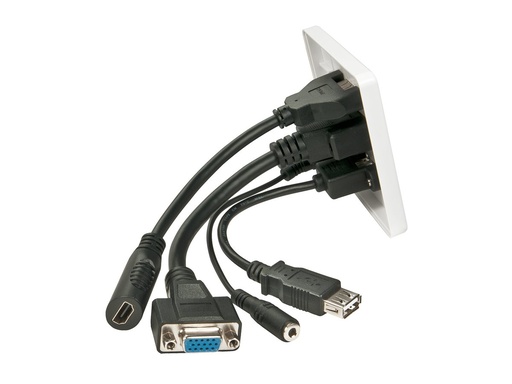 [LINACC60220] Prise murale VGA/HDMI/USB/Jack 3,5mm Stéréo