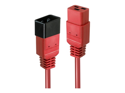 [LINCAB30125] Rallonge IEC 3m, rouge