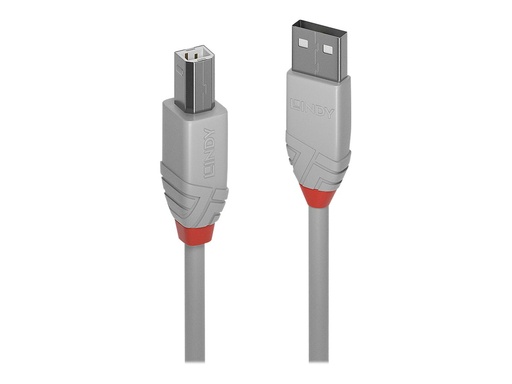 [LINCAB36684] C ble USB 2.0 type A vers B, Anthra Line, Gris, 3m