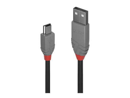[LINCAB36725] C ble USB 2.0 type A vers Mini-B, Anthra Line, 5m