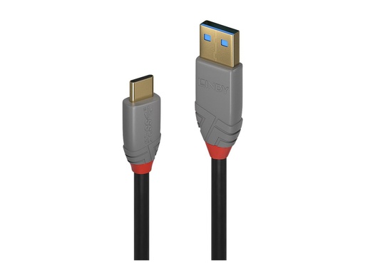 [LINCAB36911] C ble USB 3.2 type A vers C, 10Gbit/s, 5A, PD, Anthra Line, 1m