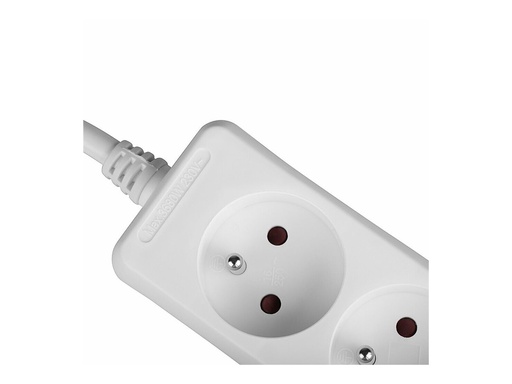 [LINACC73120] Multiprise 3 prises FR, blanc