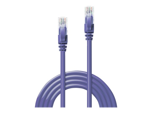[LINCAB48124] C ble réseau Violet Cat.6 U/UTP, 3m