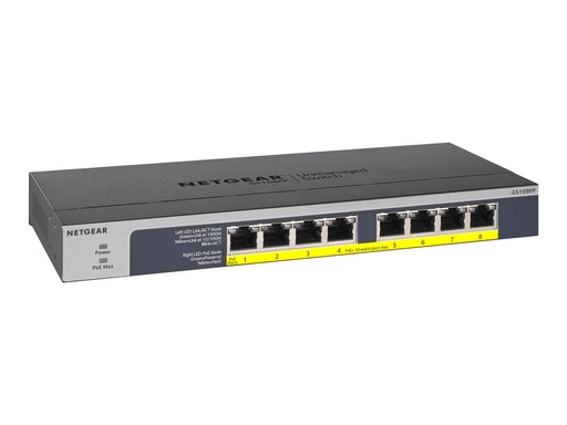 [NETGS108LP-100EUS] NETGEAR 8-Port PoE/PoE+ Gigabit Ethernet