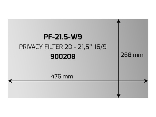 [3138073] Filtre de confidentialité 2D 21,5" 16/9 476x268
