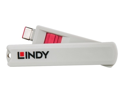 [LINACC40425] Kit bloqueur de port USB Type C avec clé et 4 verrous, rose