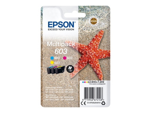 [EPST03U540] EPSON Multipack 3-colours Etoile de Mer 603 2,4ml