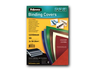 [FELLACC5370305] Fellowes A4 LEATHERBOARD COVERS WHITE 100PK (FSC) 5370104
