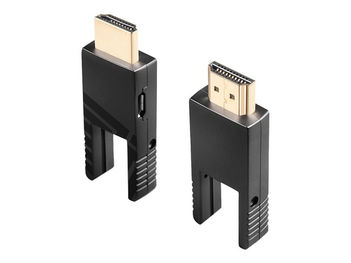 [LINCAB38320] C ble Micro-HDMI 4K60 Hybride Fibre Optique, Connecteurs HDMI & DVI fournis, 10m