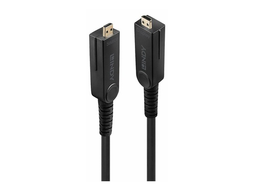 [LINCAB38321] C ble Micro-HDMI 4K60 Hybride Fibre Optique, Connecteurs HDMI & DVI fournis, 20m